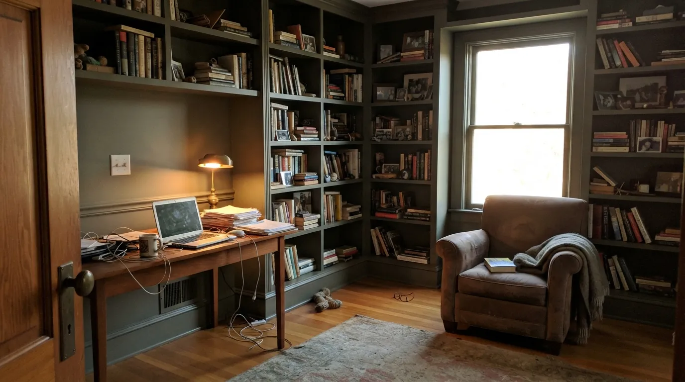 Benjamin Moore Dark Olive in a real room