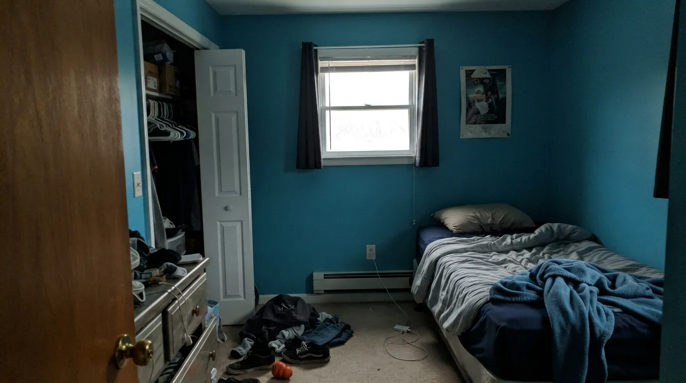 The honest shot: four walls in a dim north room is where this color turns from cheerful to institutional — and at LRV 31 the room ends up darker than it started.
