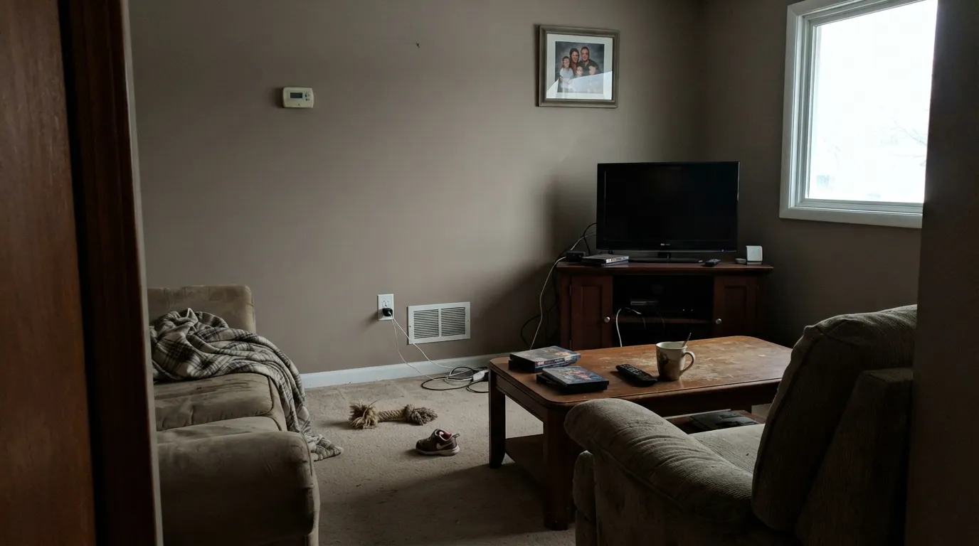 The honest shot: cool north light strips out the red-brown warmth and leaves a flat, muddy gray — the situation behind most disappointed reviews.