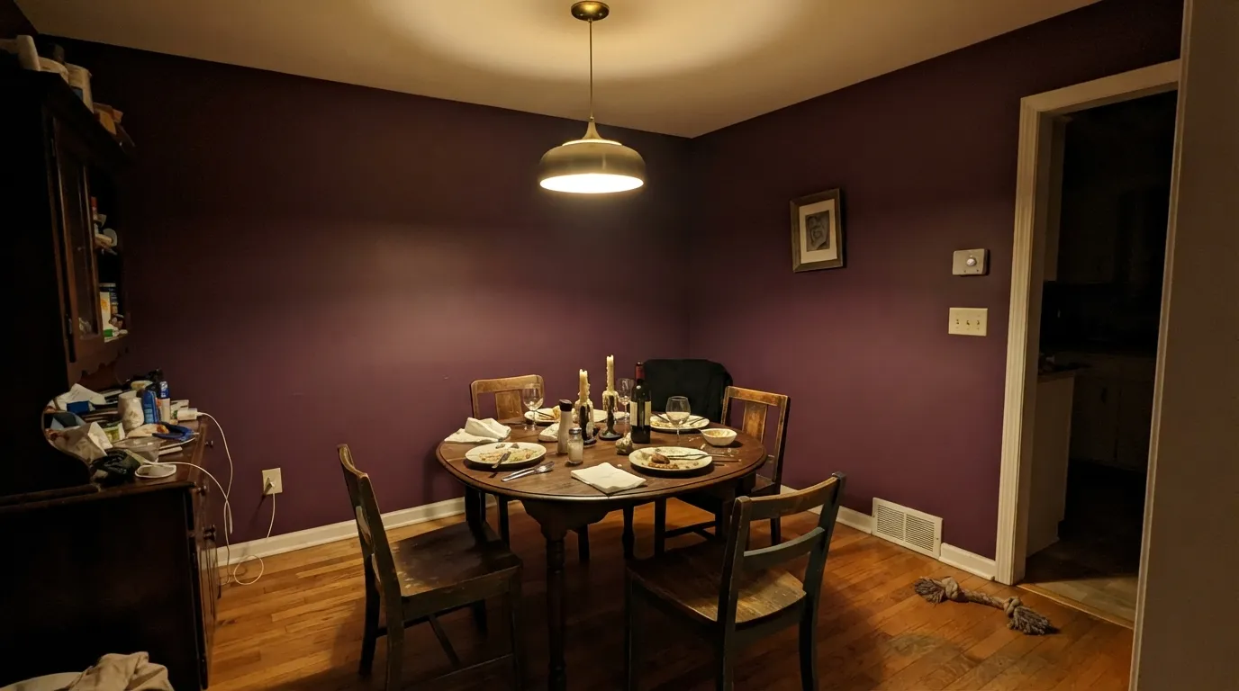Benjamin Moore Eggplant in a real room