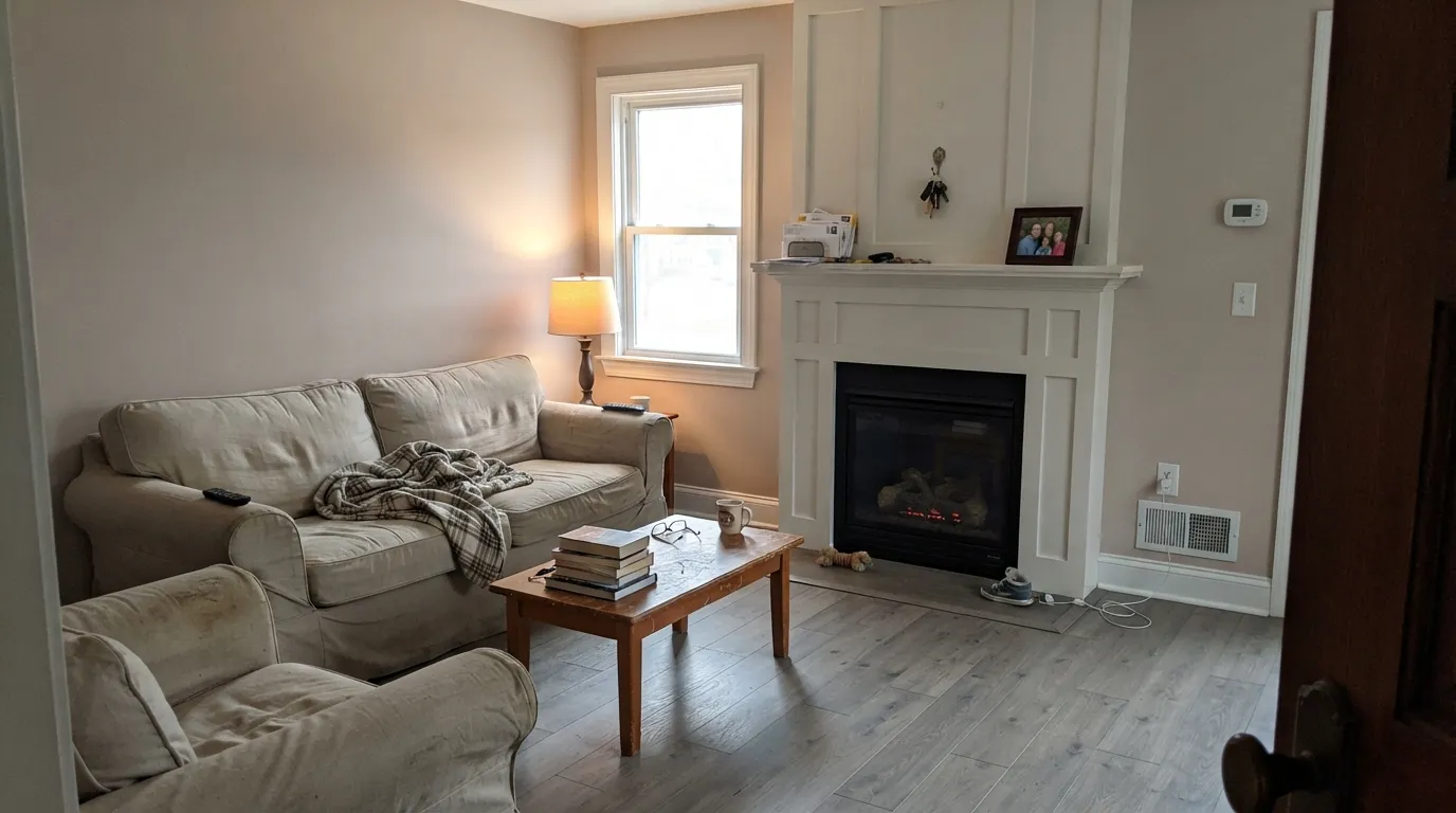 Benjamin Moore Elmira White in a real room