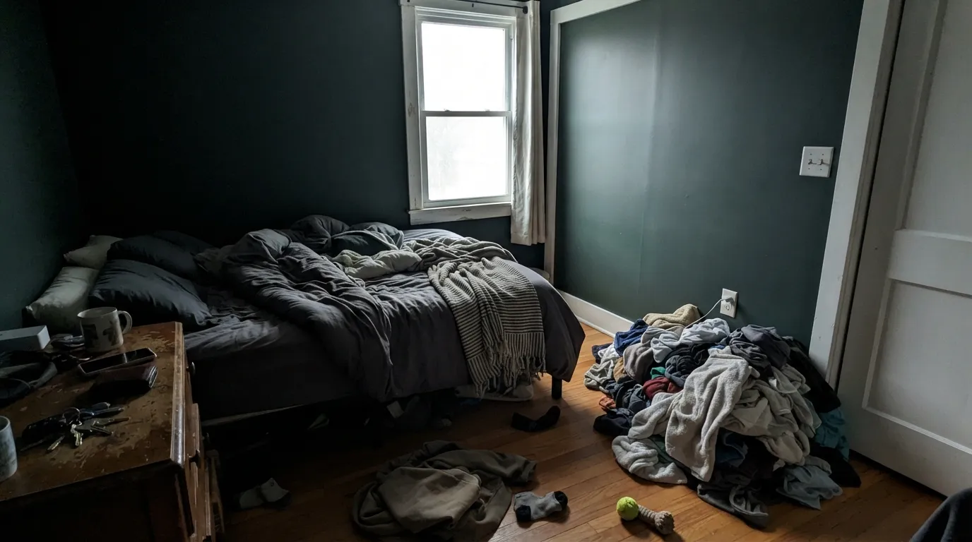 The honest shot: in a north room with no direct sun, the green disappears completely and you are living with black walls.