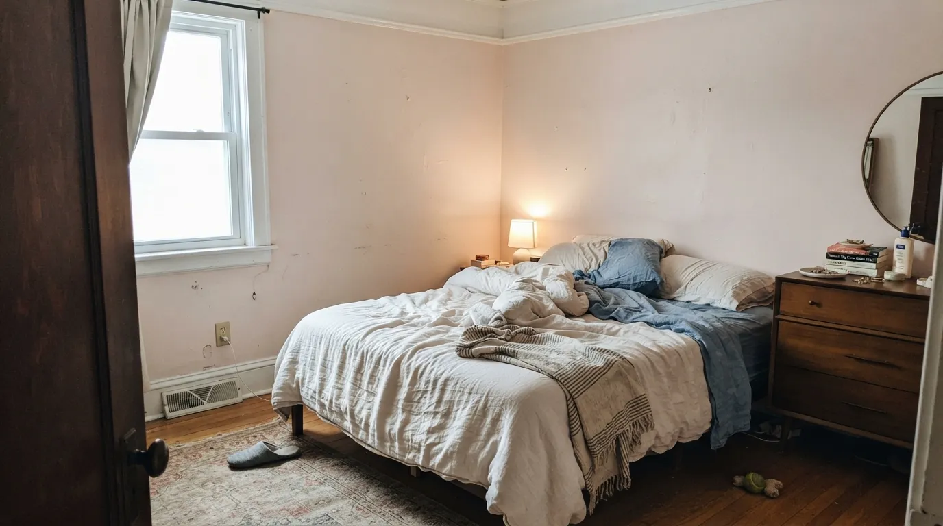 Morning east light is where First Light does its best work — the blush warms up without ever tipping into a real pink.