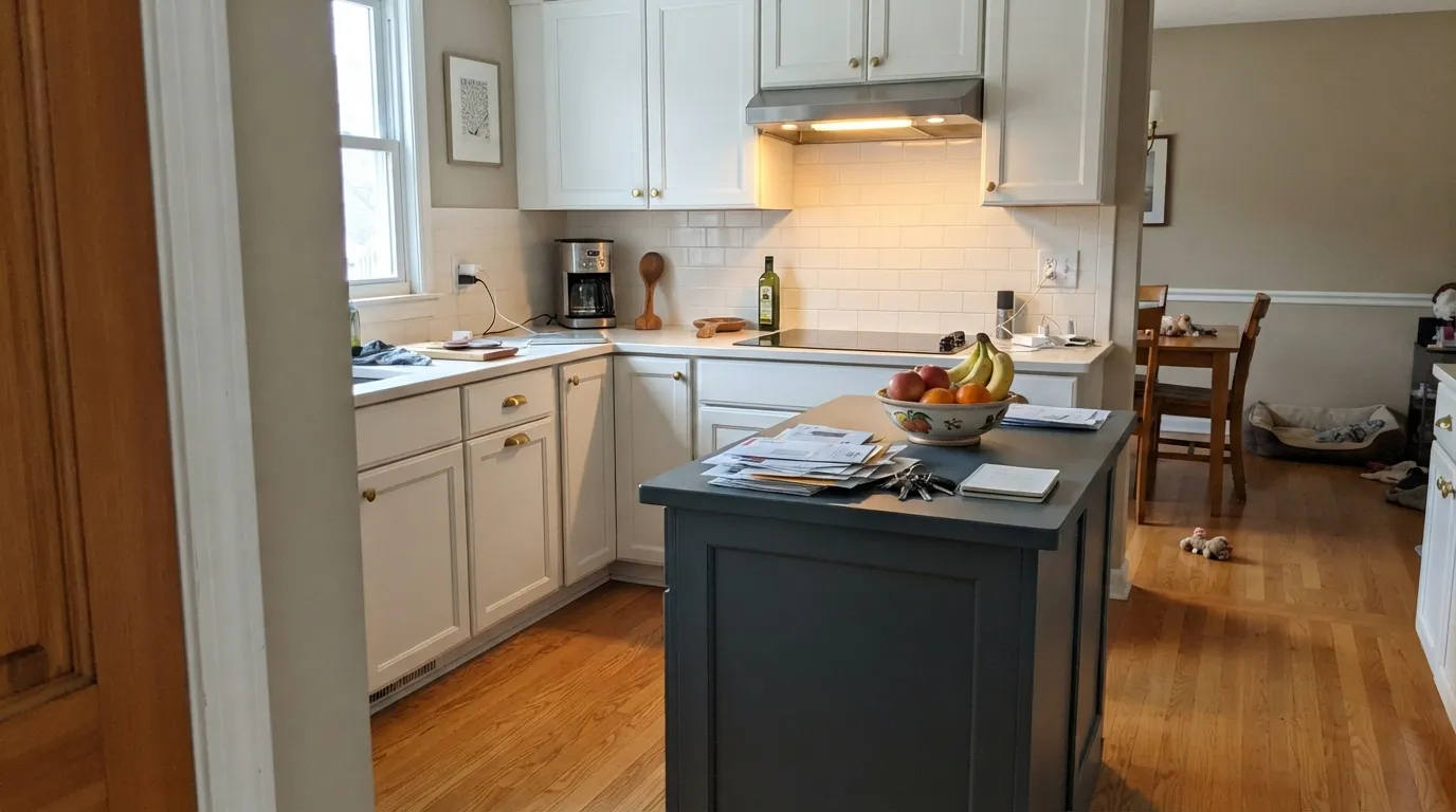 Benjamin Moore Hamilton Blue in a real room