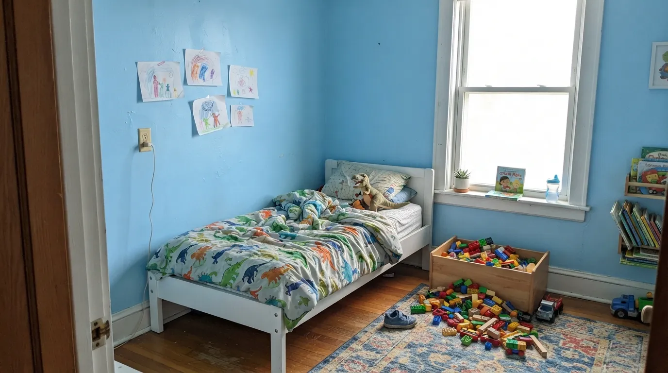Benjamin Moore Honolulu Blue in a real room