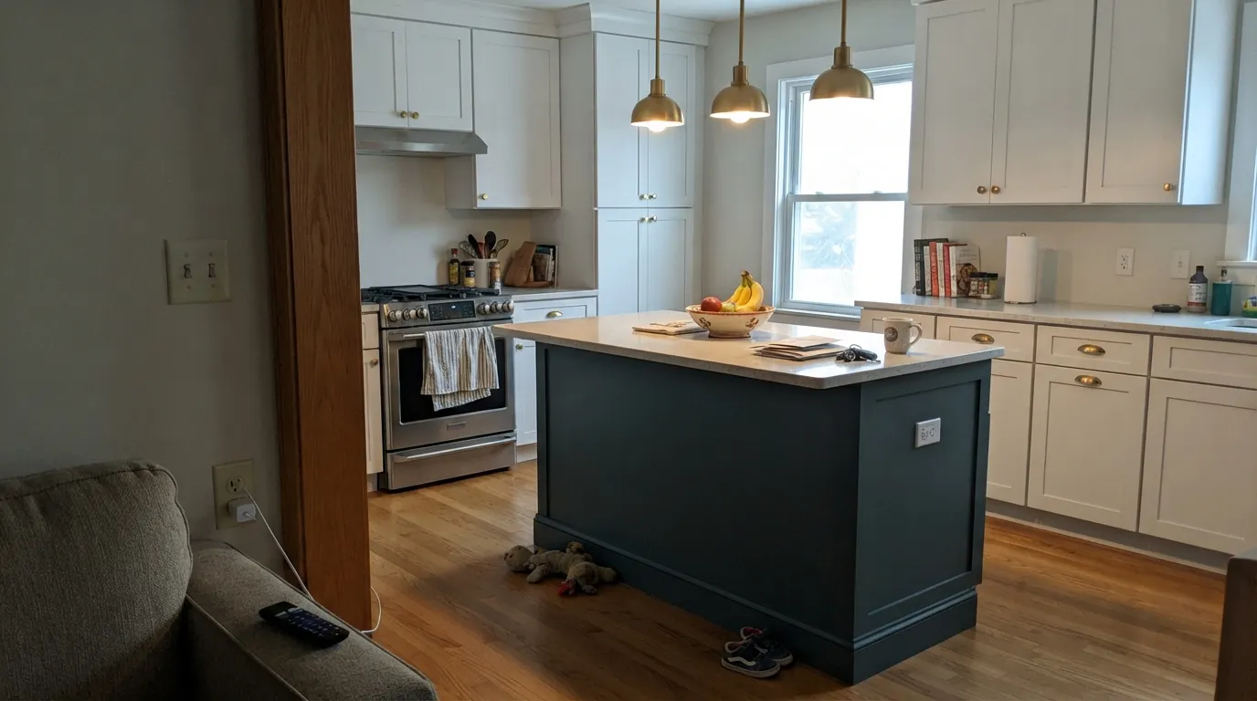 Benjamin Moore Knoxville Gray in a real room