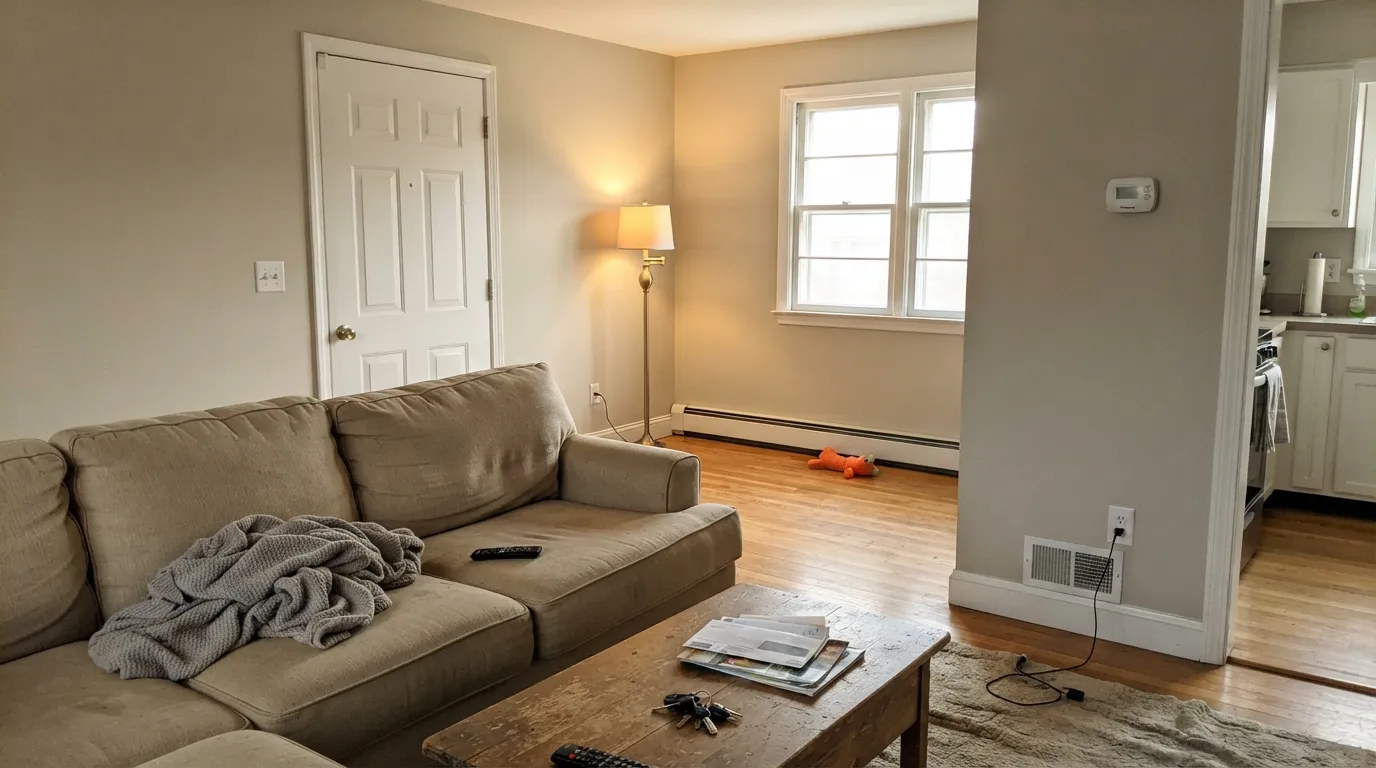 Benjamin Moore Light Pewter in a real room