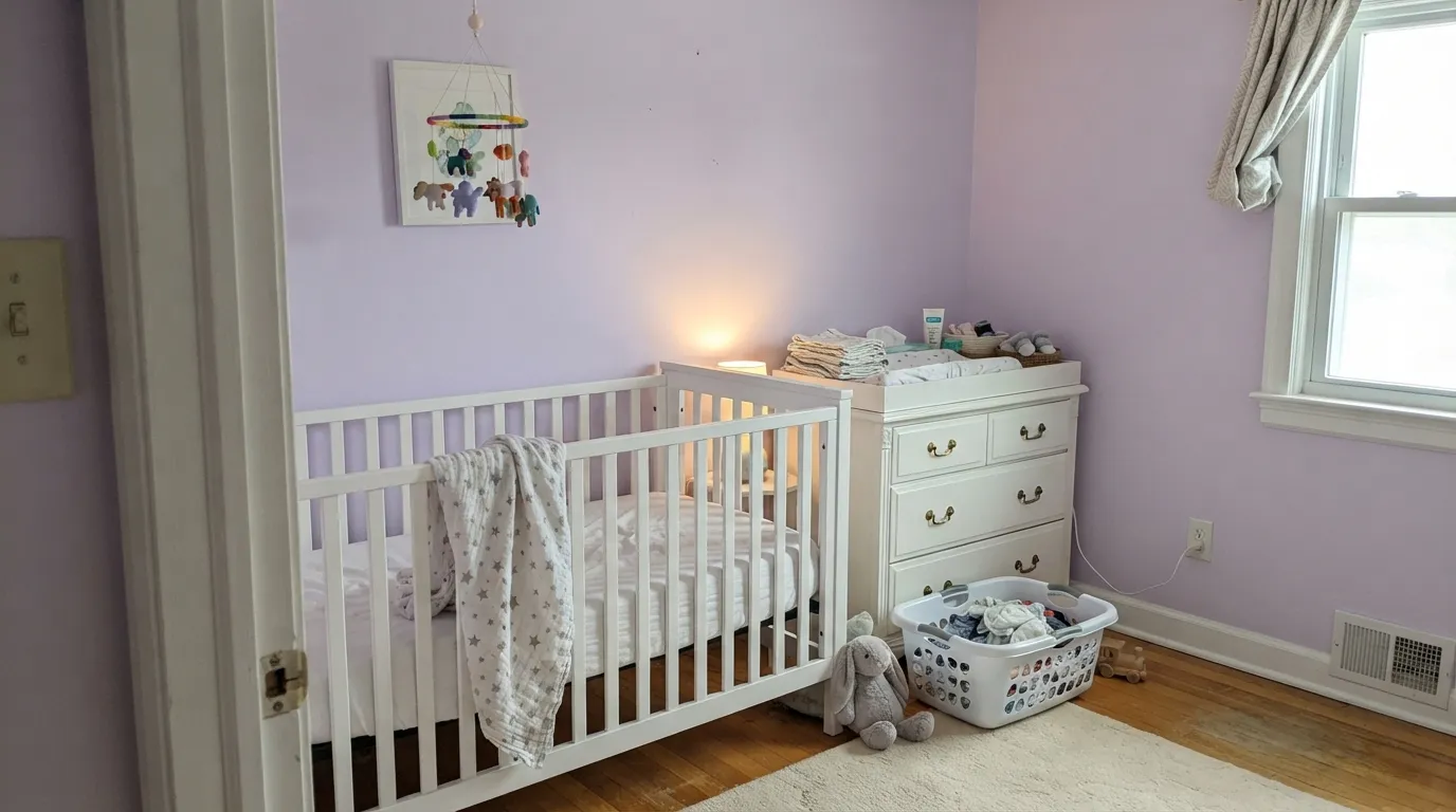Benjamin Moore Lily Lavender in a real room