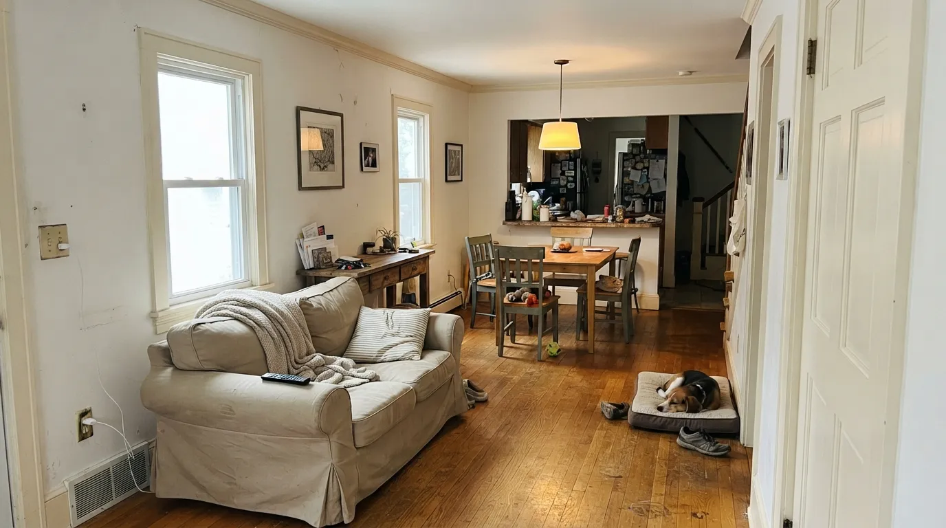 Benjamin Moore Mayonnaise in a real room