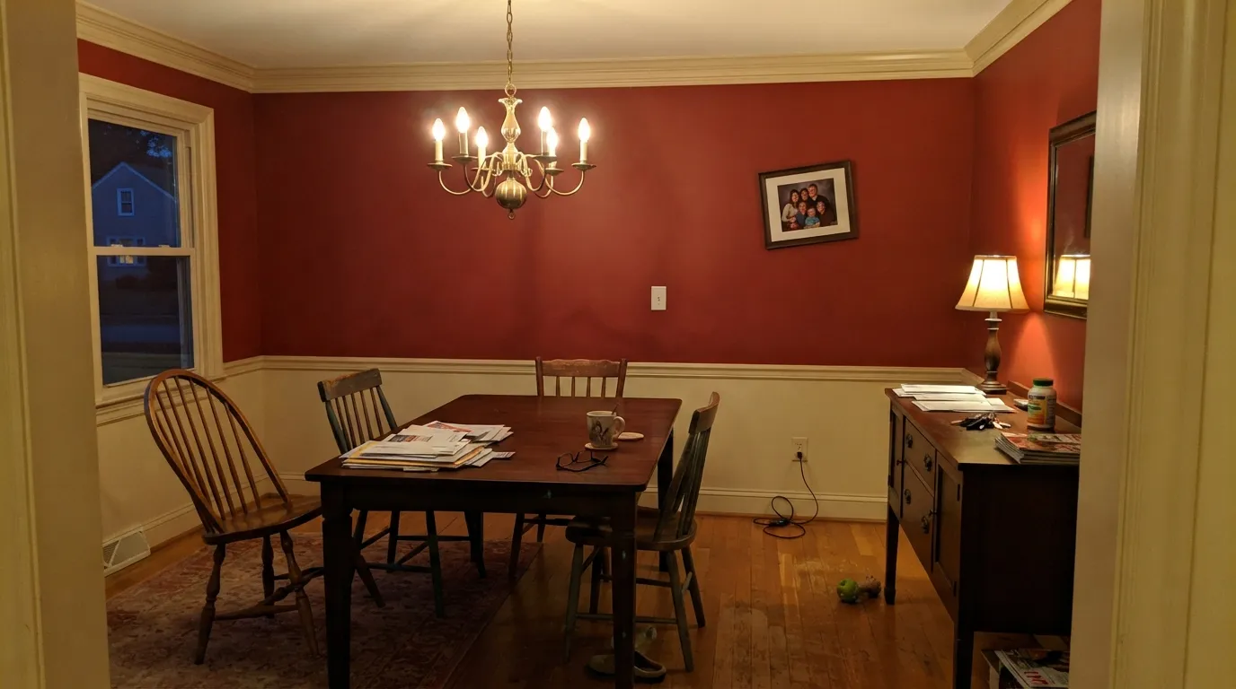 Benjamin Moore Million Dollar Red in a real room