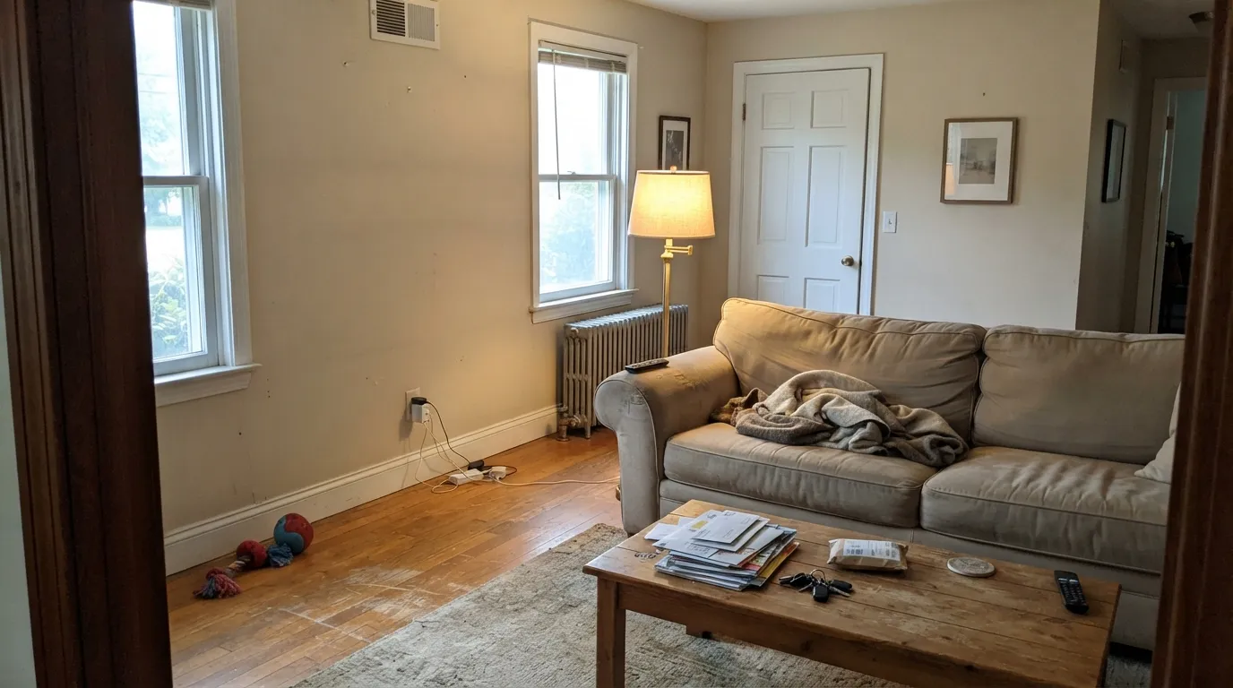Benjamin Moore Natural Linen in a real room