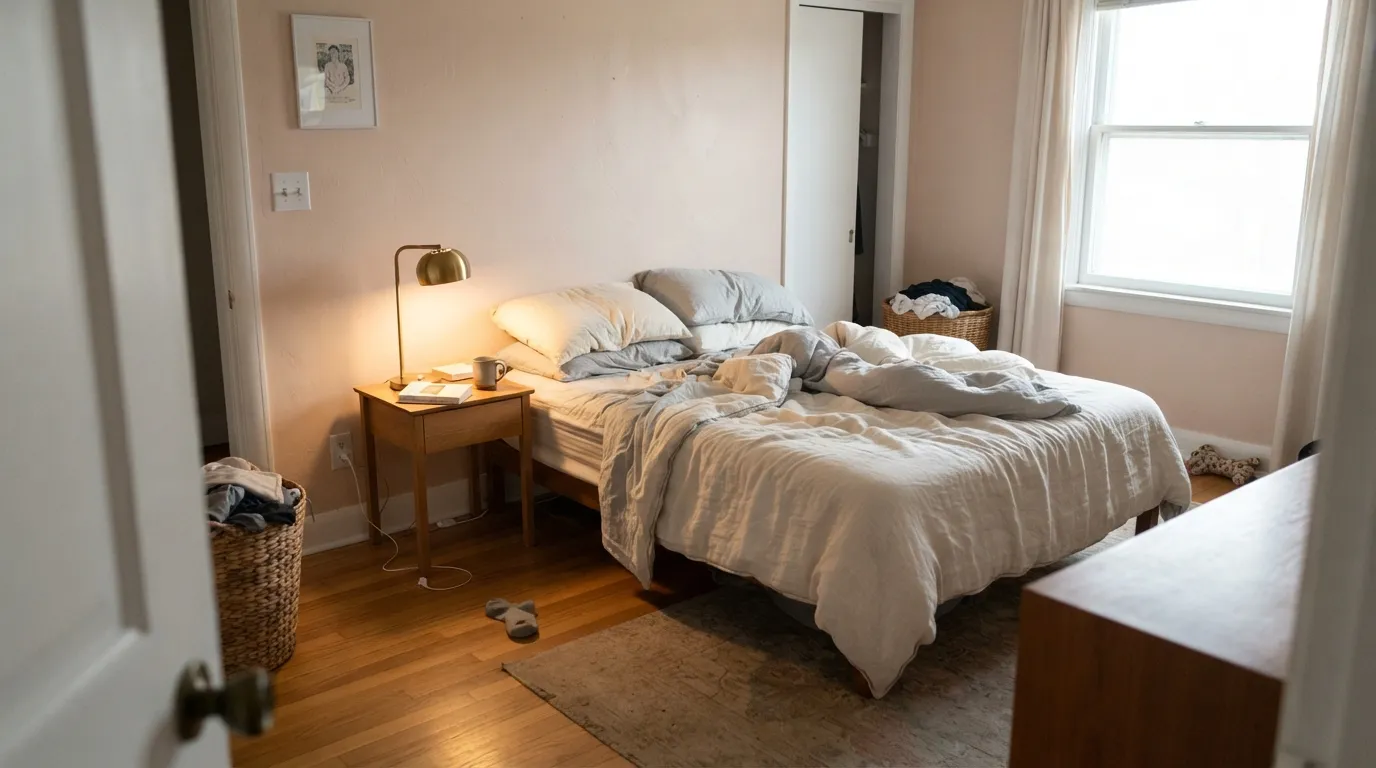Benjamin Moore Odessa Pink in a real room