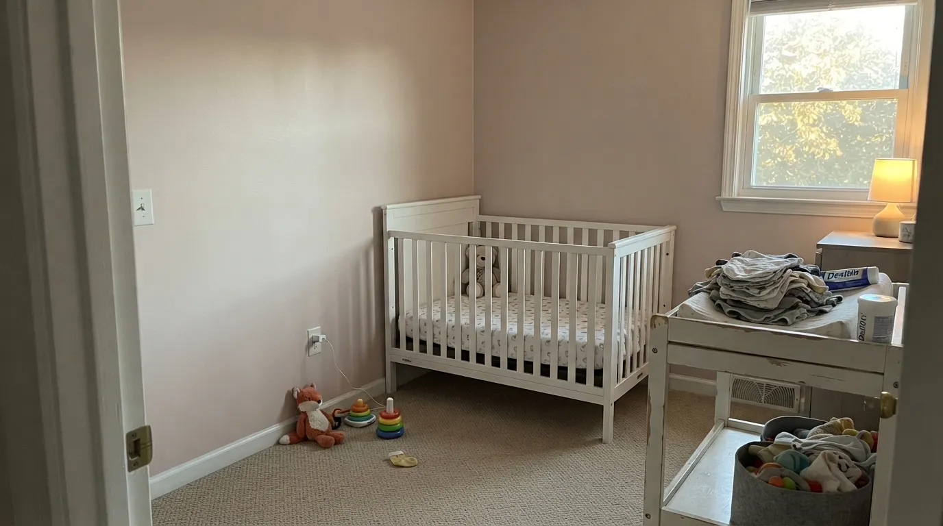 Benjamin Moore Pale Cherry Blossom in a real room