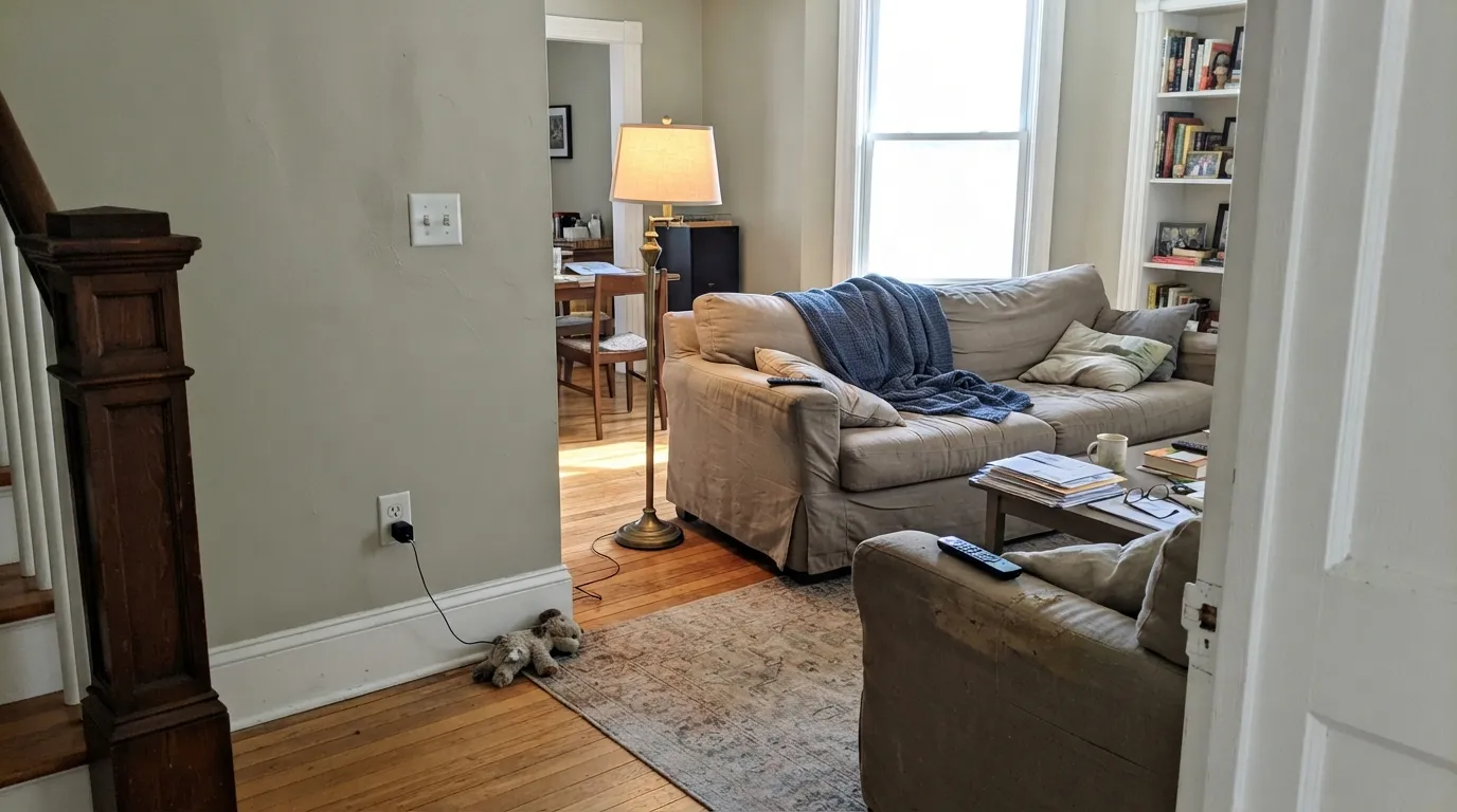 Benjamin Moore Paris Rain in a real room