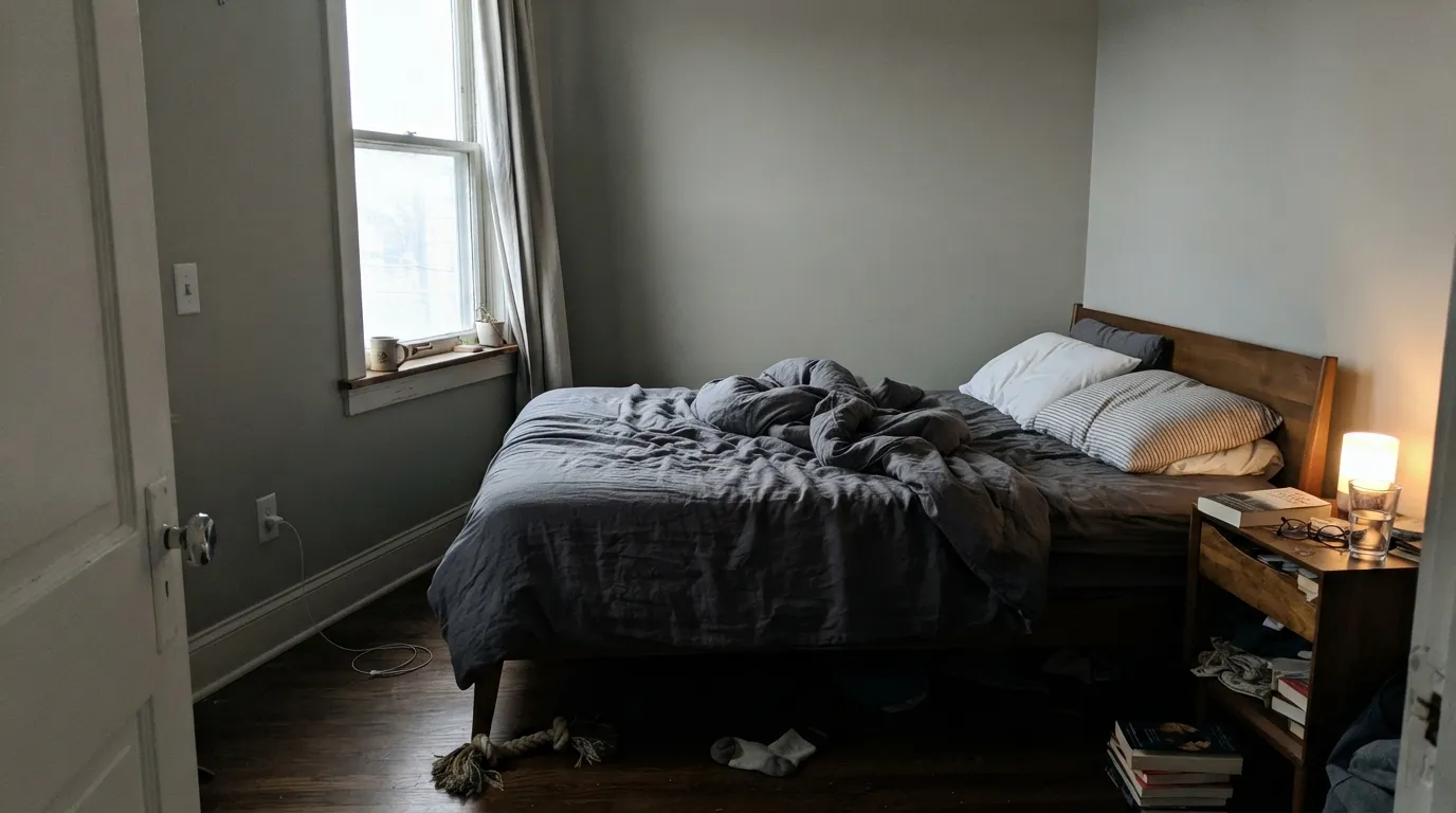 The honest shot: cool north light with no warm lamps strips the green out, leaving a flat, slightly murky gray — the version people call "nothing special."