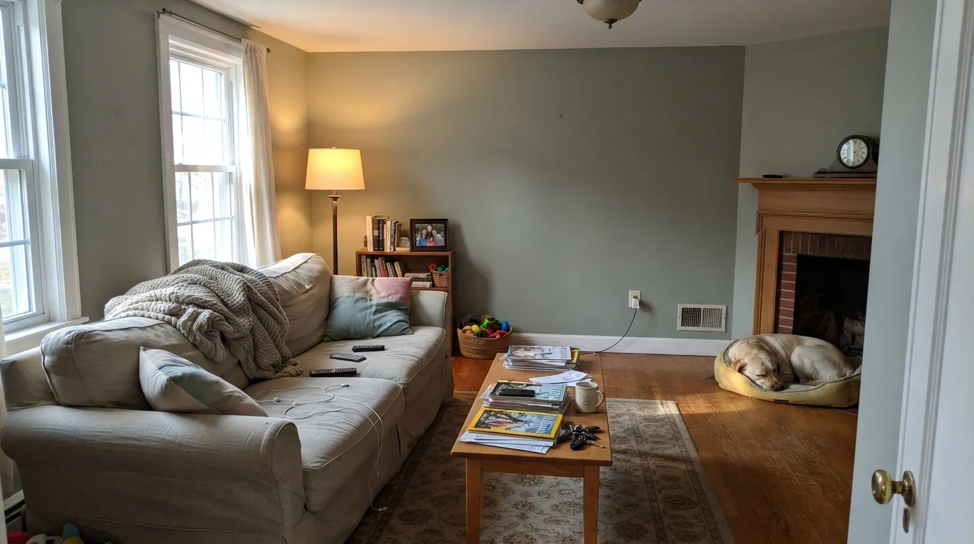 Benjamin Moore Pearl in a real room