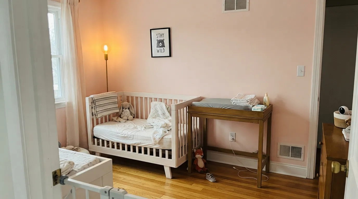Benjamin Moore Pink Bliss in a real room