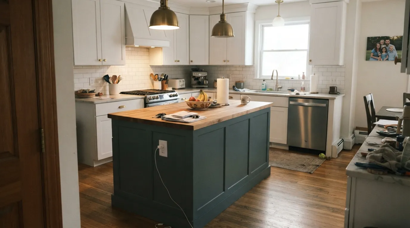 Benjamin Moore Providence Blue in a real room