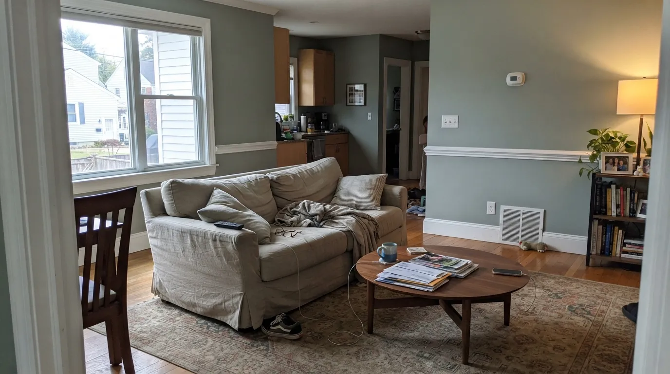 Benjamin Moore Raindance in a real room