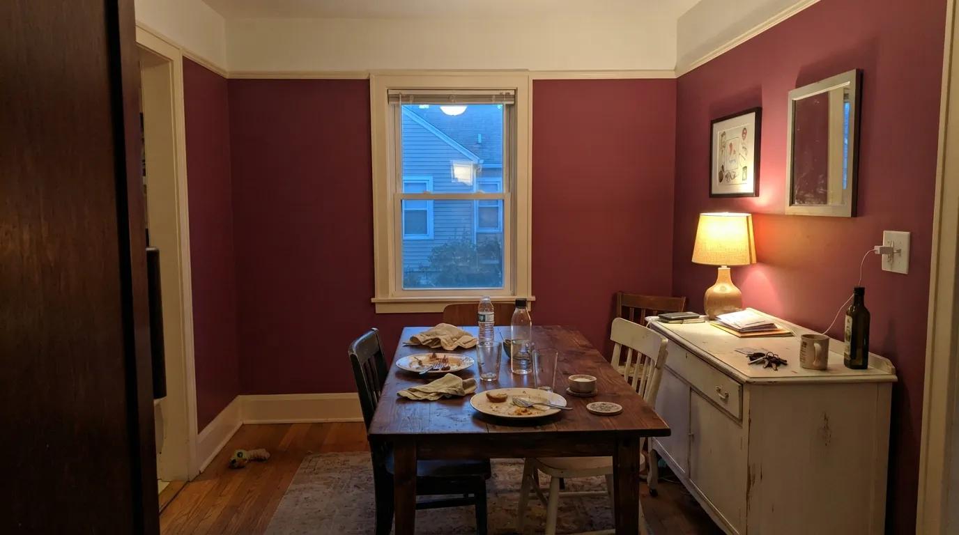 Benjamin Moore Raspberry Truffle in a real room