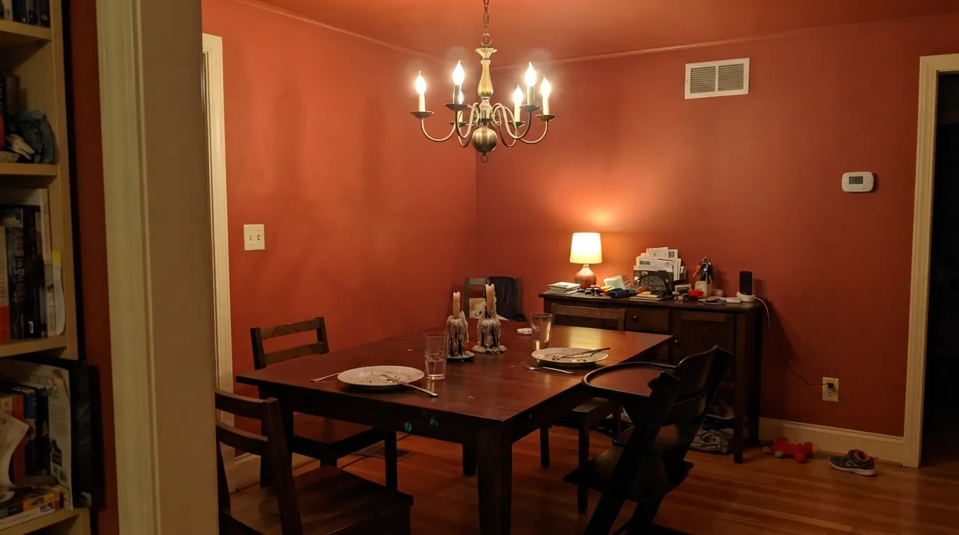 Benjamin Moore Rosy Apple in a real room