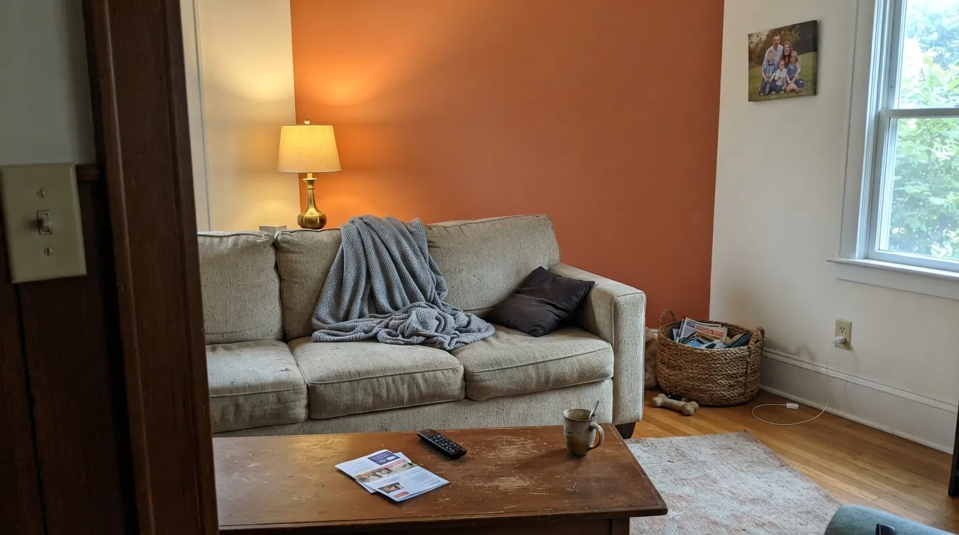 Benjamin Moore San Antonio Rose in a real room