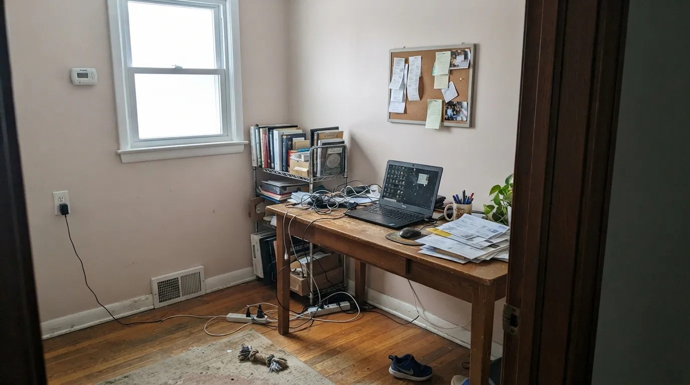 The honest shot: without real daylight or warm lamps, Sand Dollar's warmth drains out and the wall reads flat and gray — the exact situation behind the color's few complaint reports.
