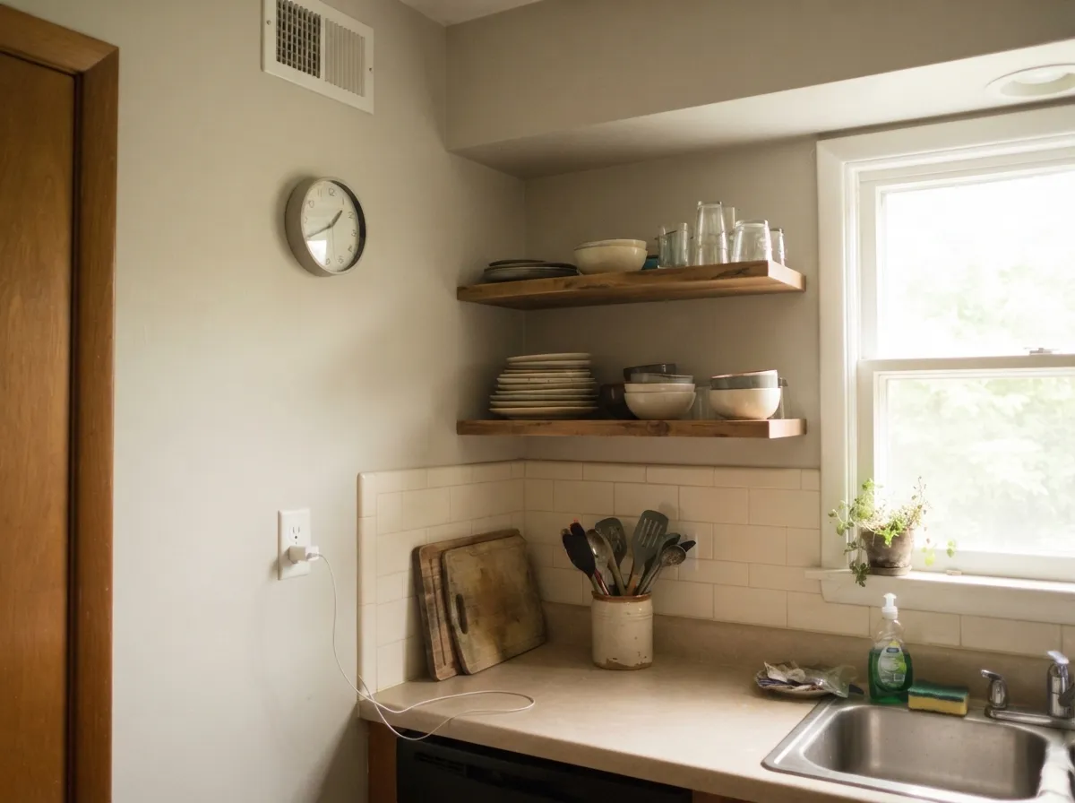 Sea Salt on kitchen walls above the backsplash.
