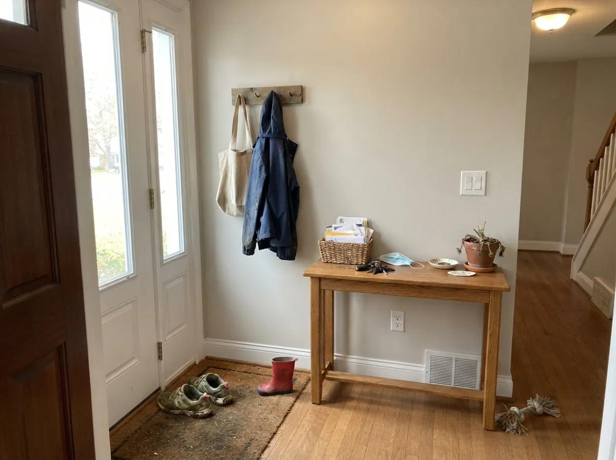 Sea Salt used indoors in an entryway, not on exterior siding.