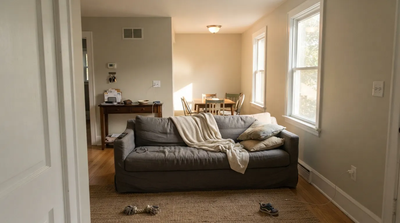 Benjamin Moore Sea Salt in a real room