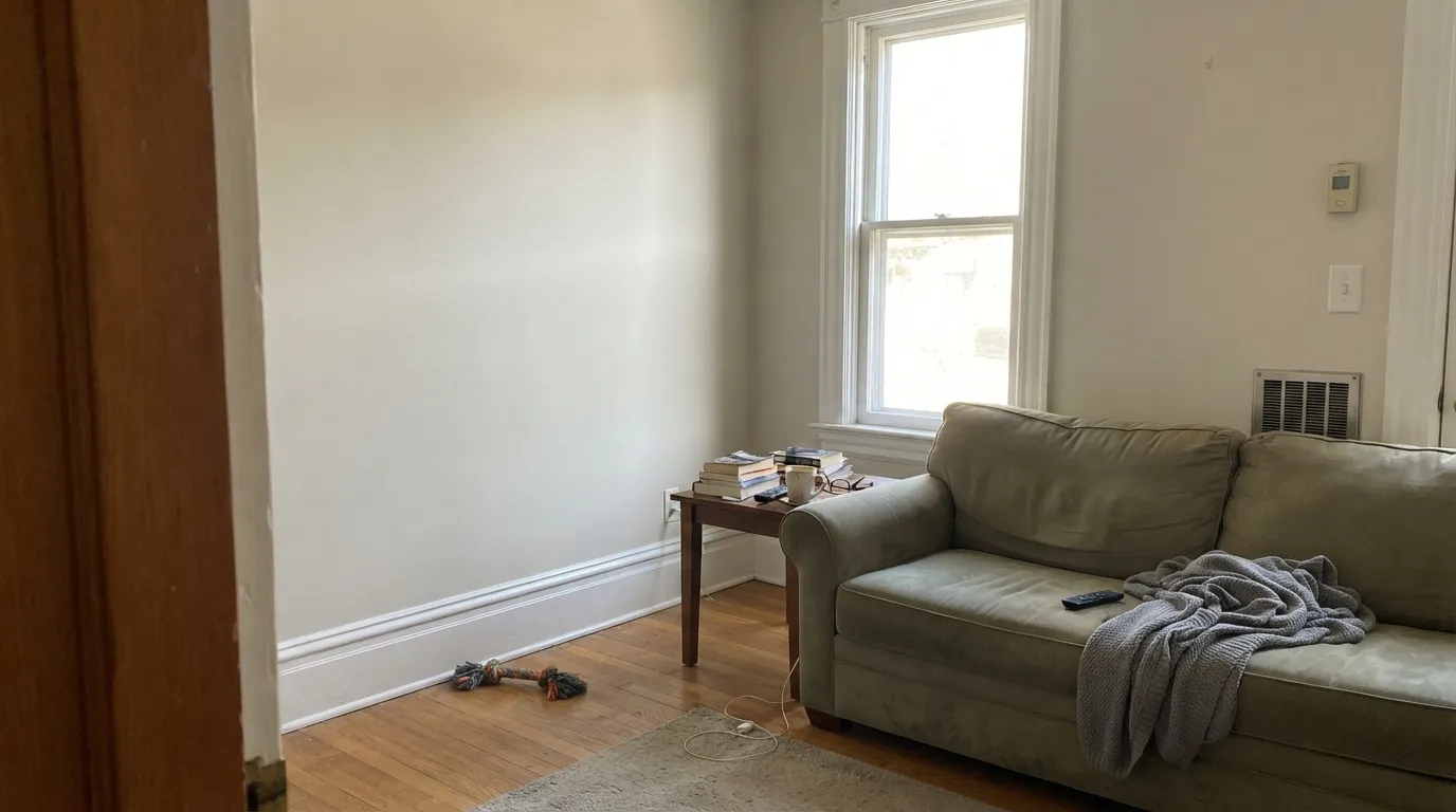 Benjamin Moore Seapearl in a real room