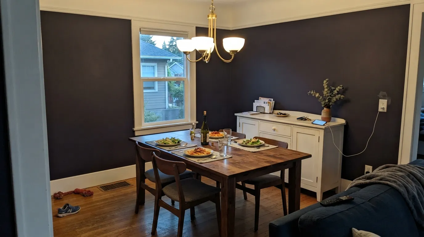 Benjamin Moore Shadow in a real room