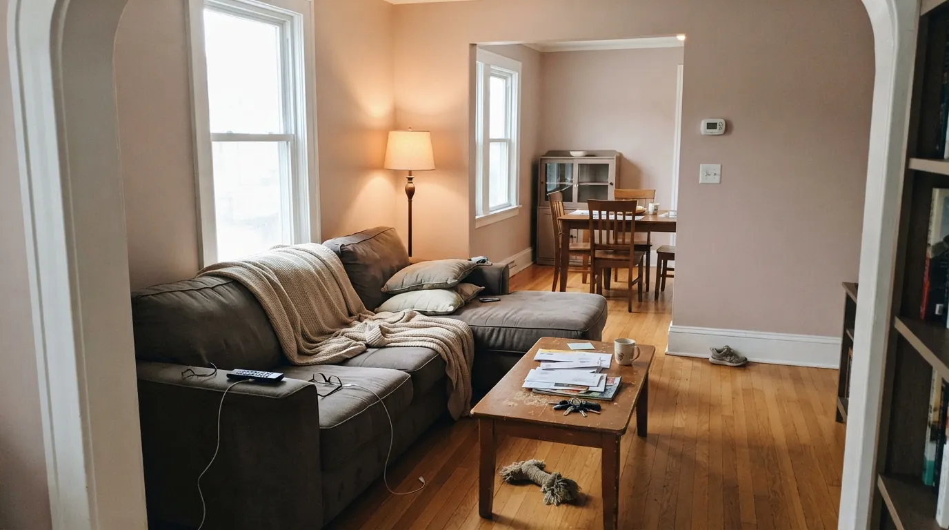Benjamin Moore Smokey Taupe in a real room