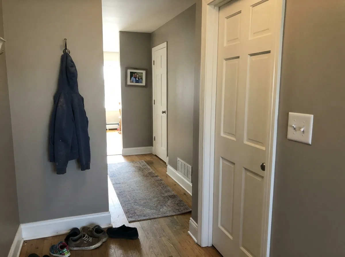 As whole-house trim against a warm-neutral wall color, it stays quiet and doesn't fight anything.