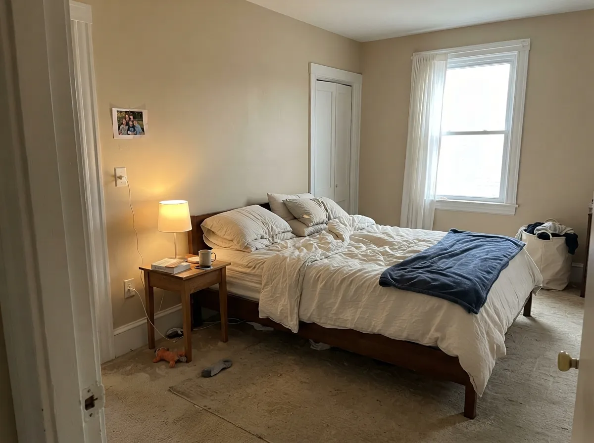 Trim a step brighter — Dove Wing here — keeps the walls from blurring into the woodwork.