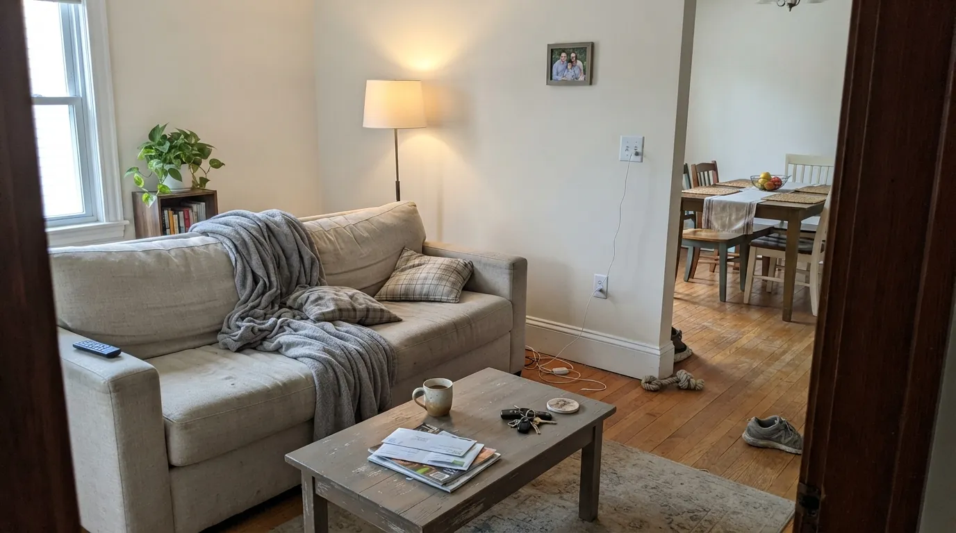 Benjamin Moore Steam in a real room