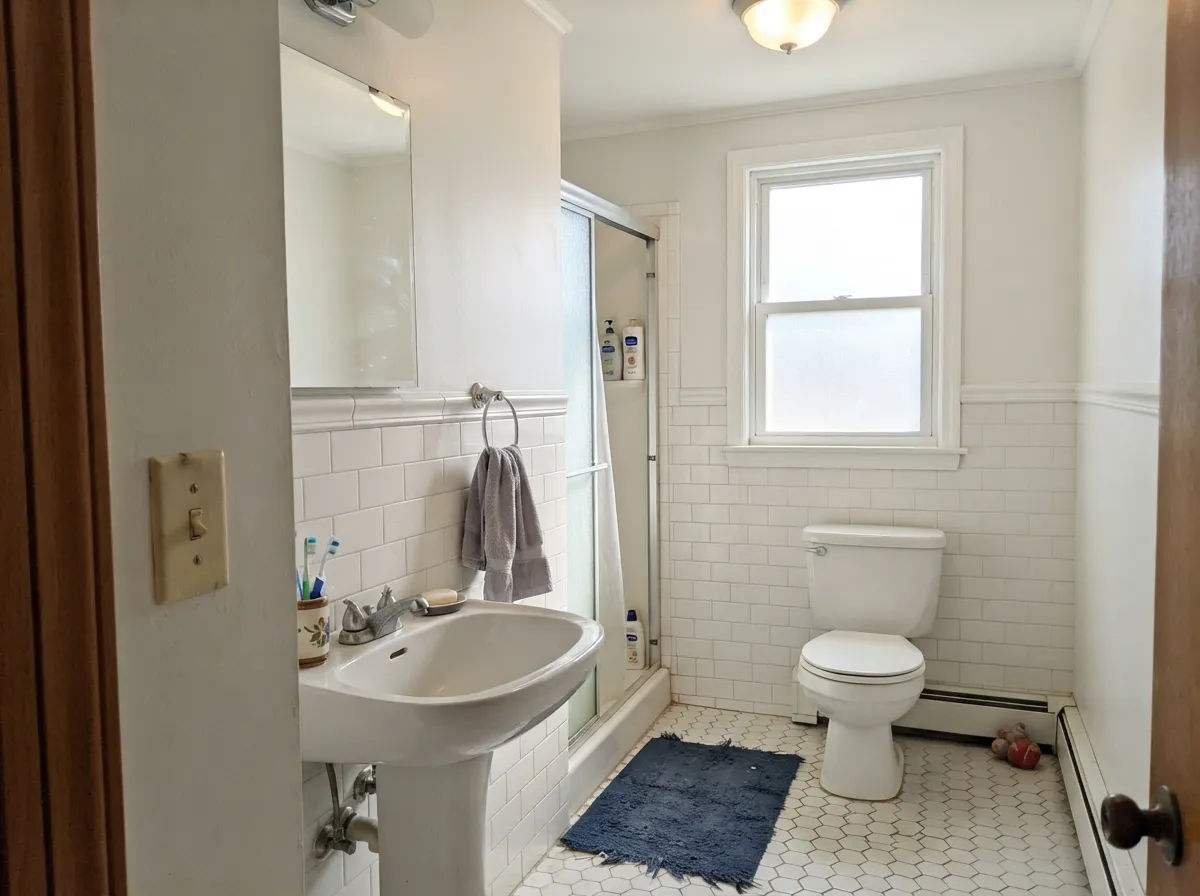 Its best room: with chrome fixtures and tile, Snow Day reads fresh and bright, not clinical.