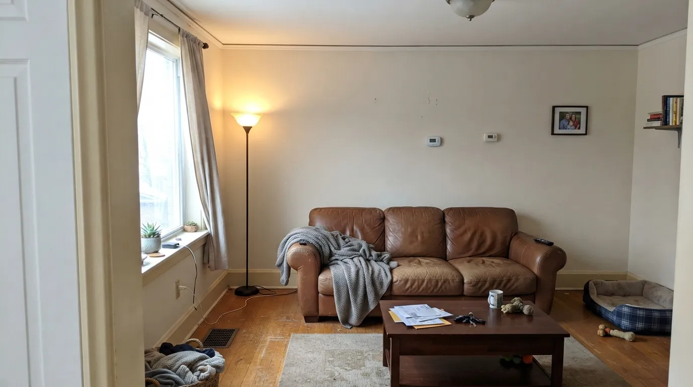 Dunn-Edwards Bone White in a real room