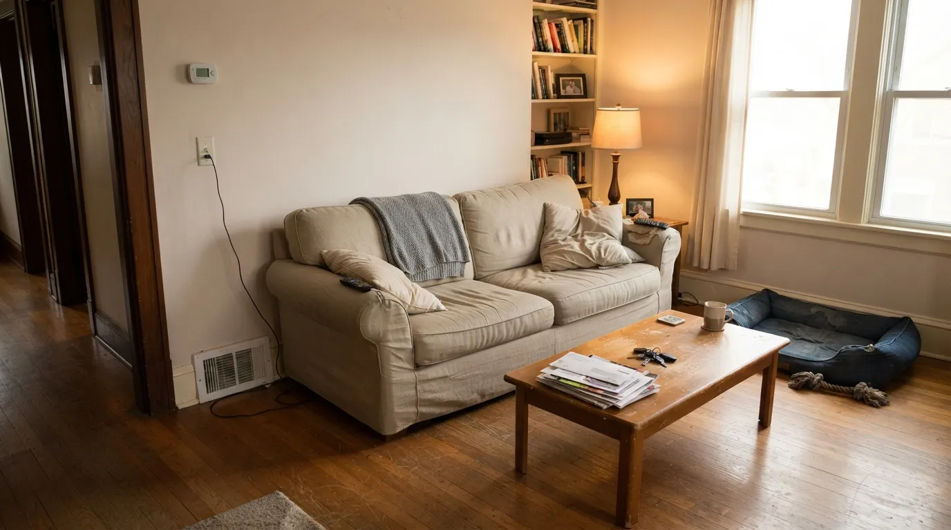 Dunn-Edwards Linen White in a real room