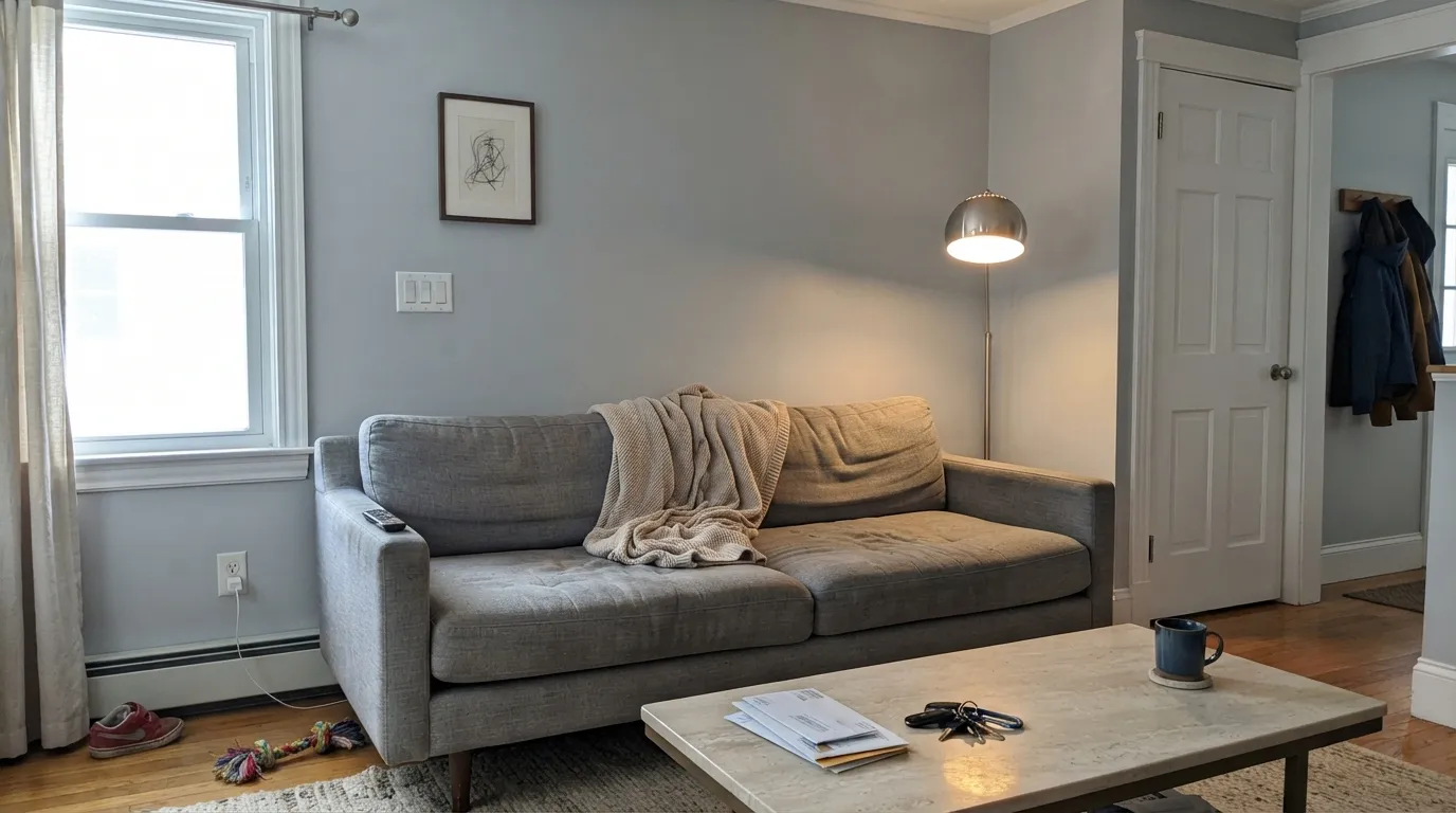 Dunn-Edwards Silver Spoon in a real room