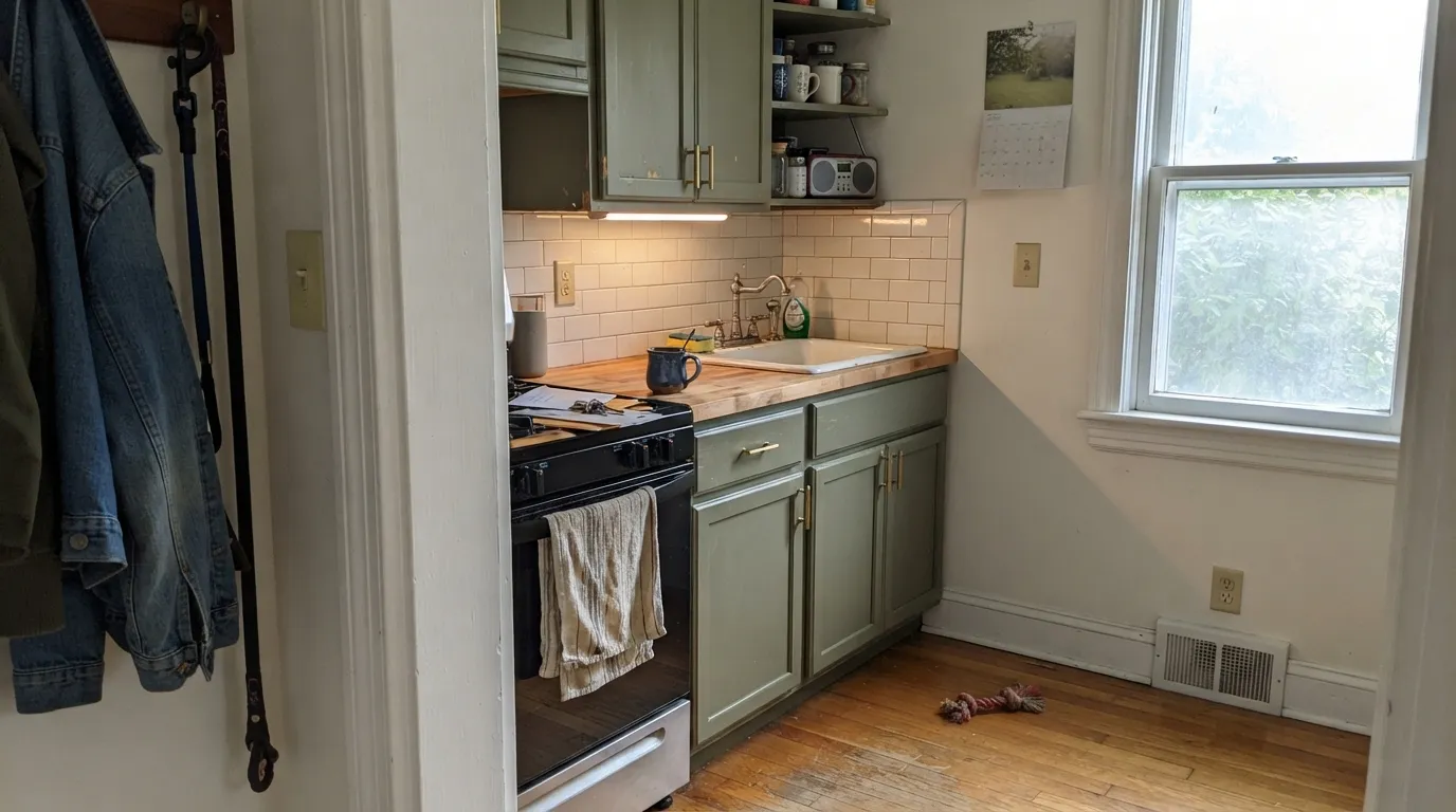 Farrow & Ball Calke Green in a real room