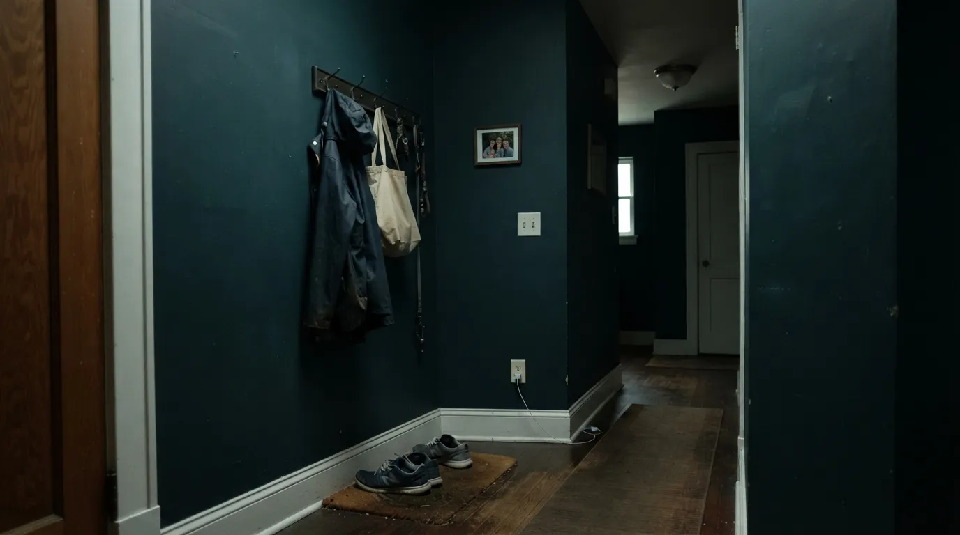 The honest shot: in weak north light with no lamps, the green all but disappears and Hague Blue reads as plain, flat black — the exact complaint behind most of the one-star reviews.