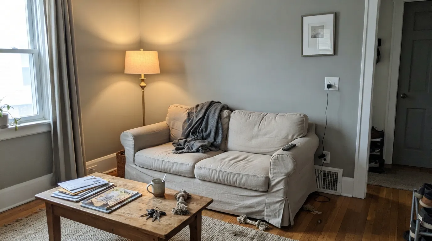 Farrow & Ball Lamp Room Gray in a real room