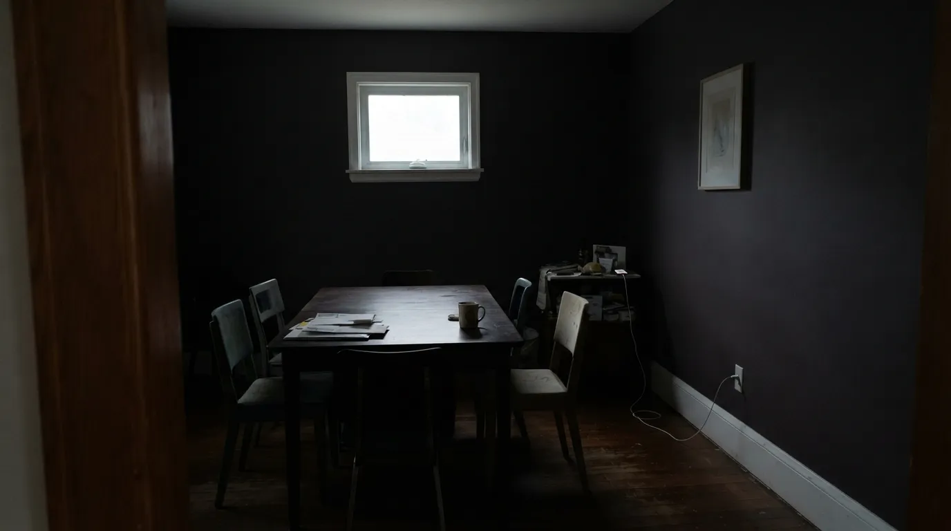 The honest shot: in north light with no lamps on, LRV 7 wins and Pelt is simply a soft black — the exact complaint behind most of its bad reviews.