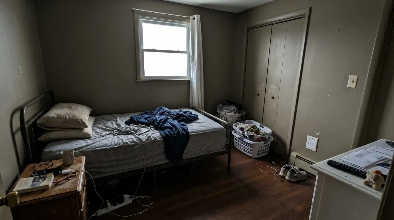 The honest shot: cool, dim north light drains the warmth out and leaves a flat, muddy brown-gray — the exact situation behind most of this color's regret stories.