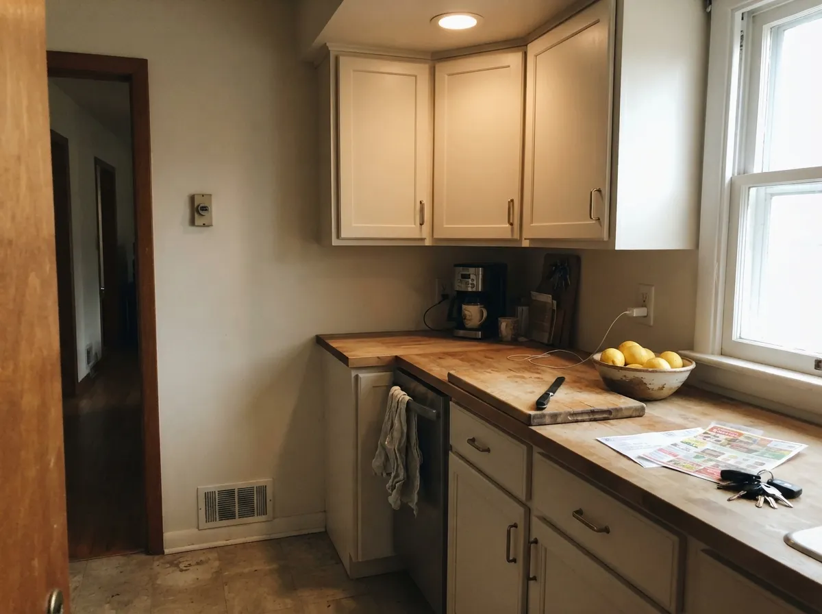 In Magnolia's own cabinet enamel, against butcher block and brass, this is the pairing it was built for.