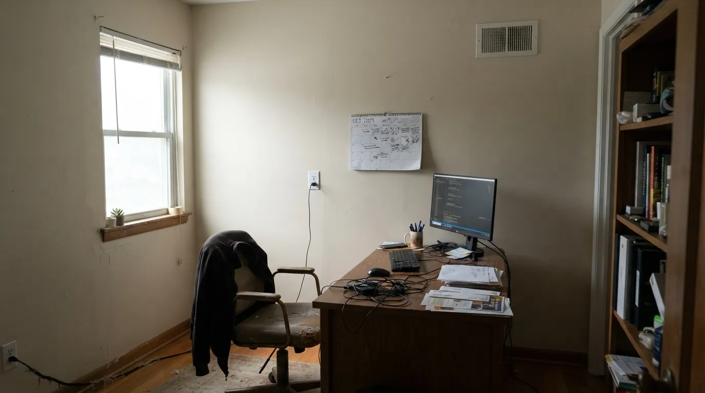 The honest shot: cool north light with no lamps on drains the warmth and pulls the green forward — the exact situation behind the "looked gray/green on me" complaints.