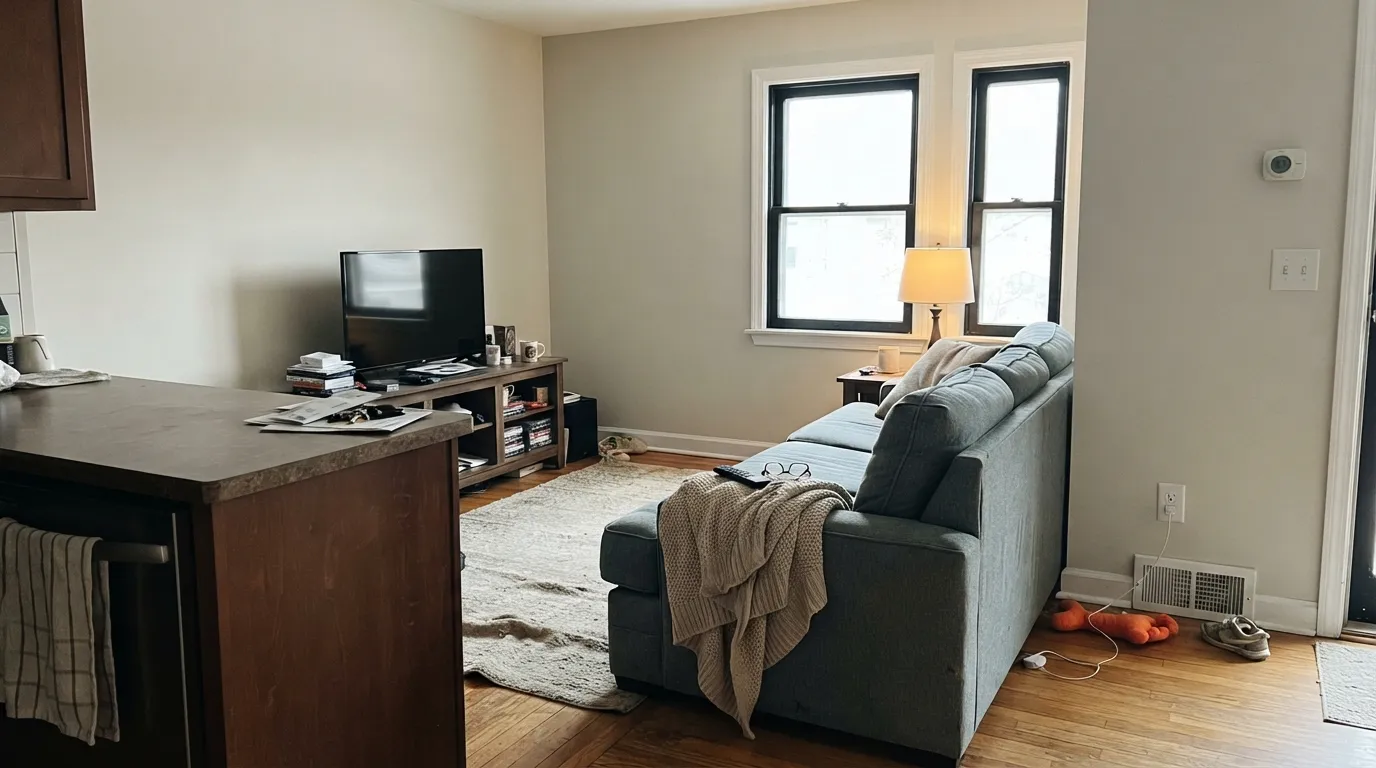 Pratt & Lambert Silver Lining in a real room