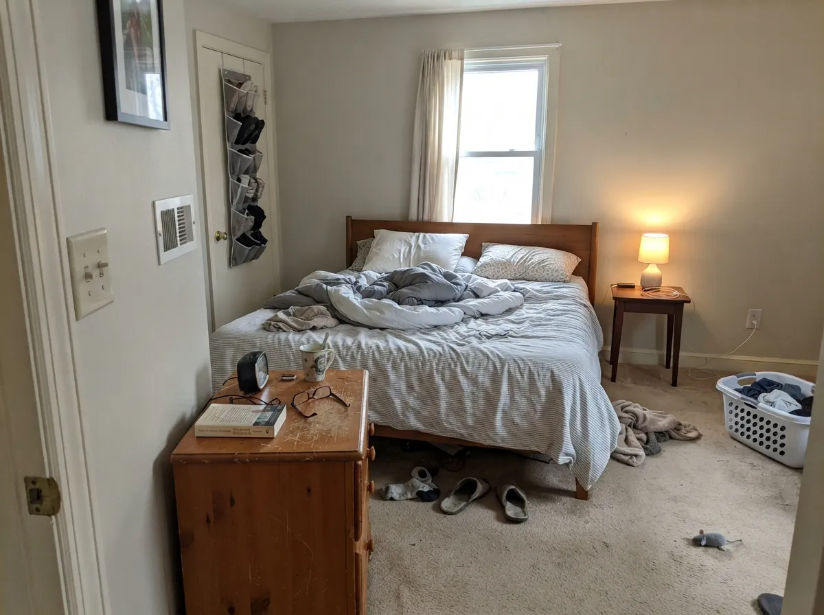 In morning light the off-white stays soft — no silver, no yellow, just a quiet beige-white.