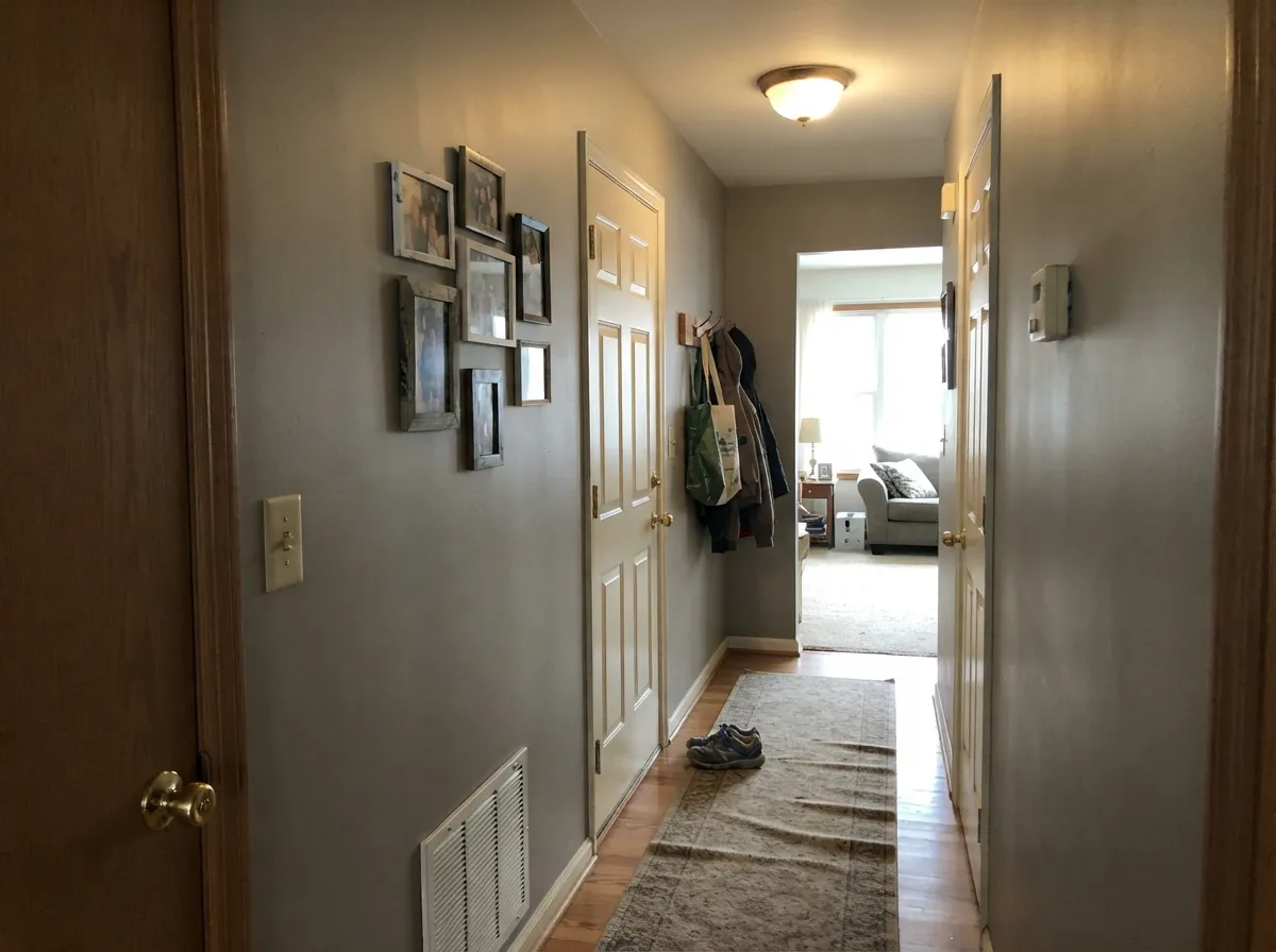 The whole-house test: Sterling carrying a hall without going chalky or jumping temperature from the living room.